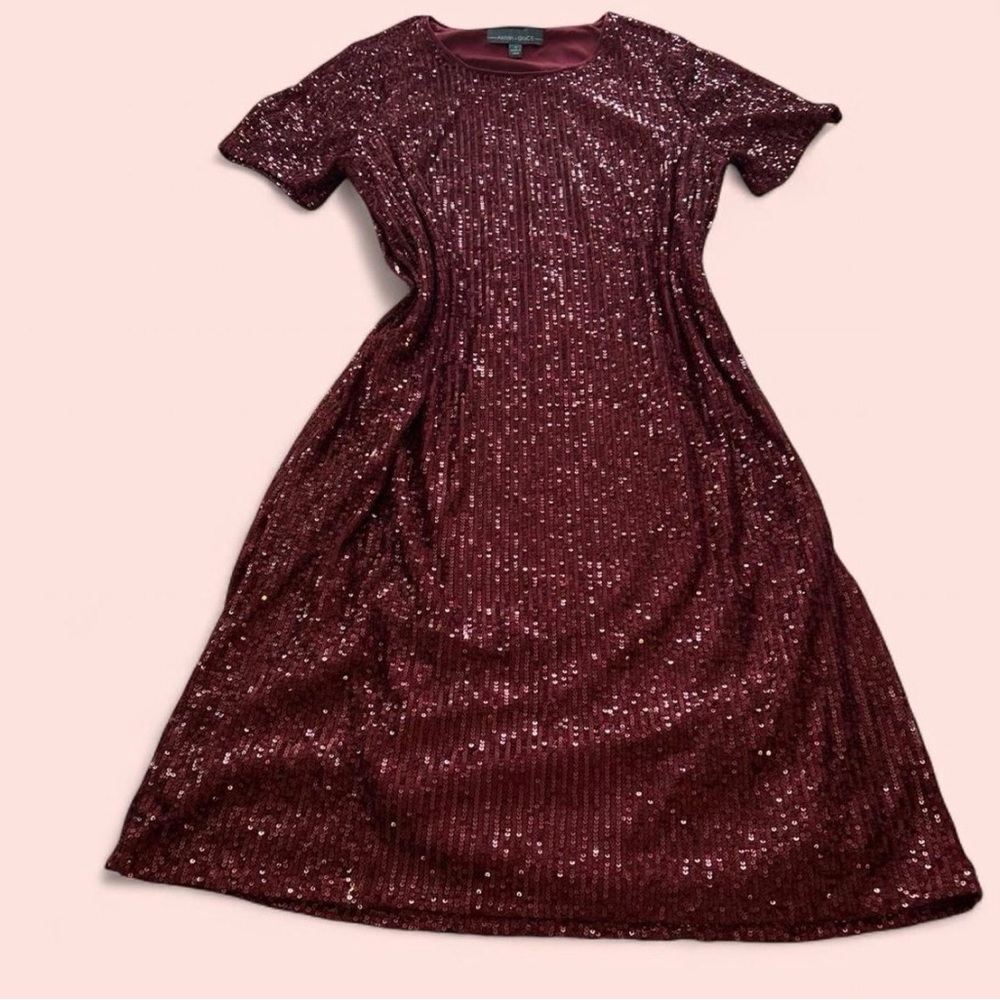 ❤️Burgundy Sequin Dress Women’s S Like New❤️